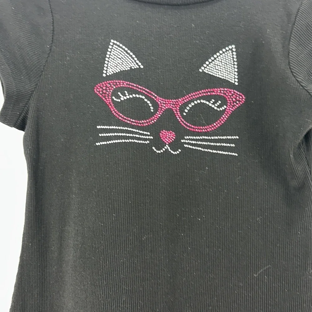 Cheetah Cat Rhinestones Girls dress size‎ 14/16